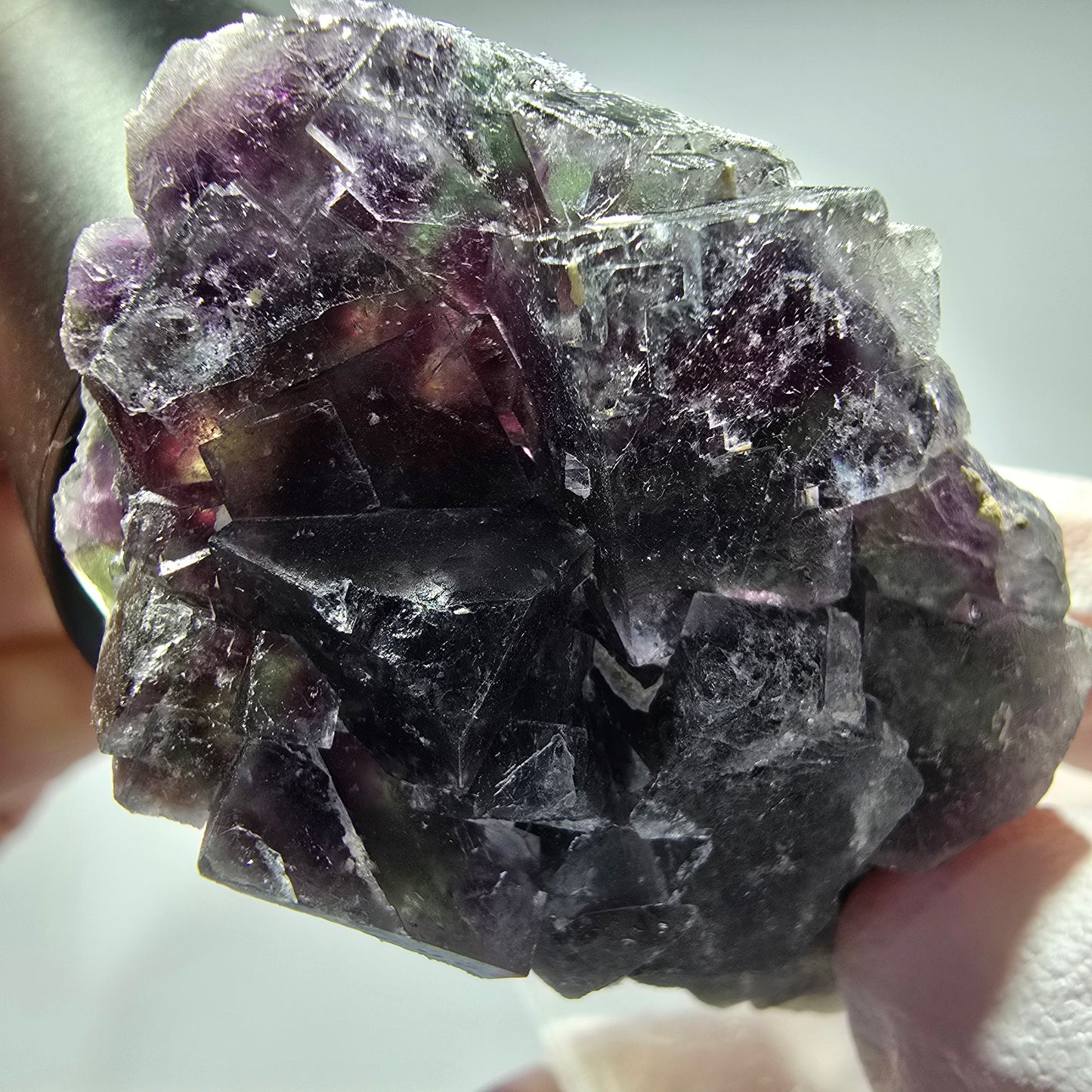 Seltene Phantom Fluorit Würfel Stufe, grün lila Okorusu, Namibia 51*32*21mm #13275