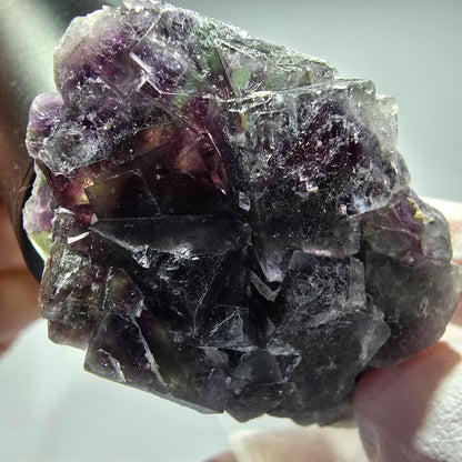 Seltene Phantom Fluorit Würfel Stufe, grün lila Okorusu, Namibia 51*32*21mm #13275