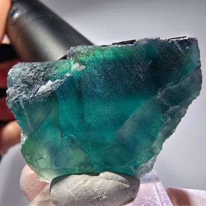 Phantom Fluorit Würfel Stufe, parkettiert Okorusu, Namibia 41*32*21mm #13278
