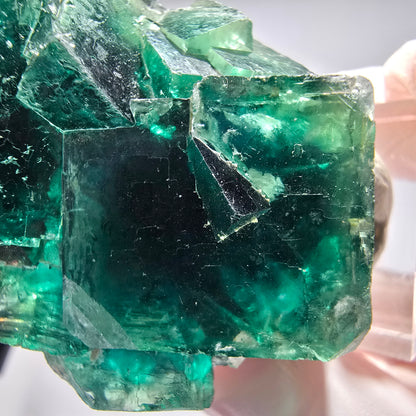 Phantom Fluorit Würfel Stufe, parkettiert grün Okorusu, Namibia 59*38*26mm #13282