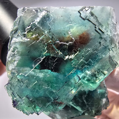 Phantom Fluorit Würfel Stufe, parkettiert grün Okorusu, Namibia 51*45*29mm #13283
