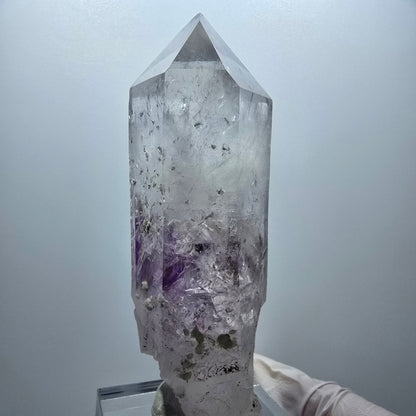 XL Enhydro Phantom Amethyst mit Prehnit 6x Blase Streep Mine Goboboseb Namibia 104*35*28mm #13285