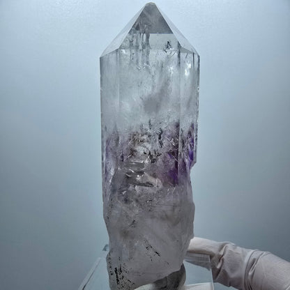 XL Enhydro Phantom Amethyst mit Prehnit 6x Blase Streep Mine Goboboseb Namibia 104*35*28mm #13285