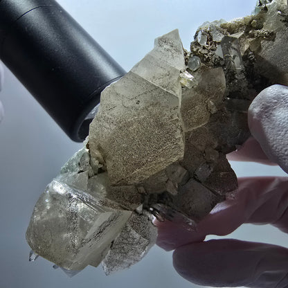 Große Calcit Würfel, Starburst Quarz Stufe Streep Mine Goboboseb Namibia 112*42*36mm #13286