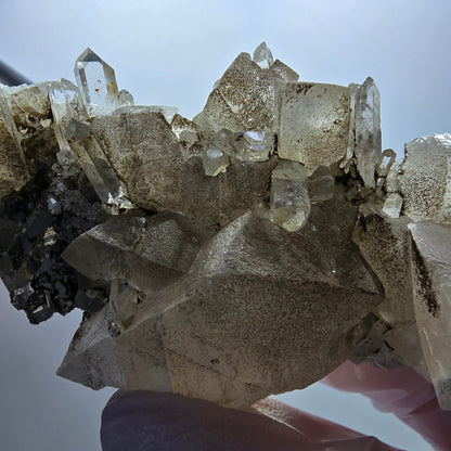 Große Calcit Würfel, Starburst Quarz Stufe Streep Mine Goboboseb Namibia 112*42*36mm #13286