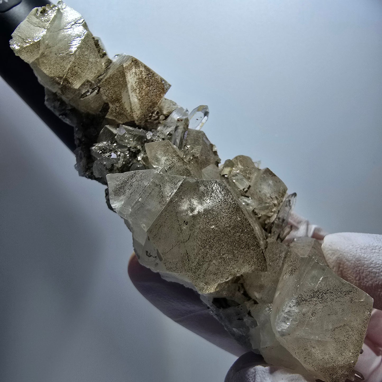 Große Calcit Würfel, Starburst Quarz Stufe Streep Mine Goboboseb Namibia 112*42*36mm #13286