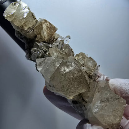 Große Calcit Würfel, Starburst Quarz Stufe Streep Mine Goboboseb Namibia 112*42*36mm #13286