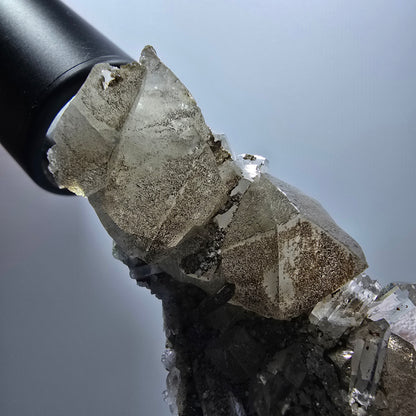 Große Calcit Würfel, Starburst Quarz Stufe Streep Mine Goboboseb Namibia 112*42*36mm #13286