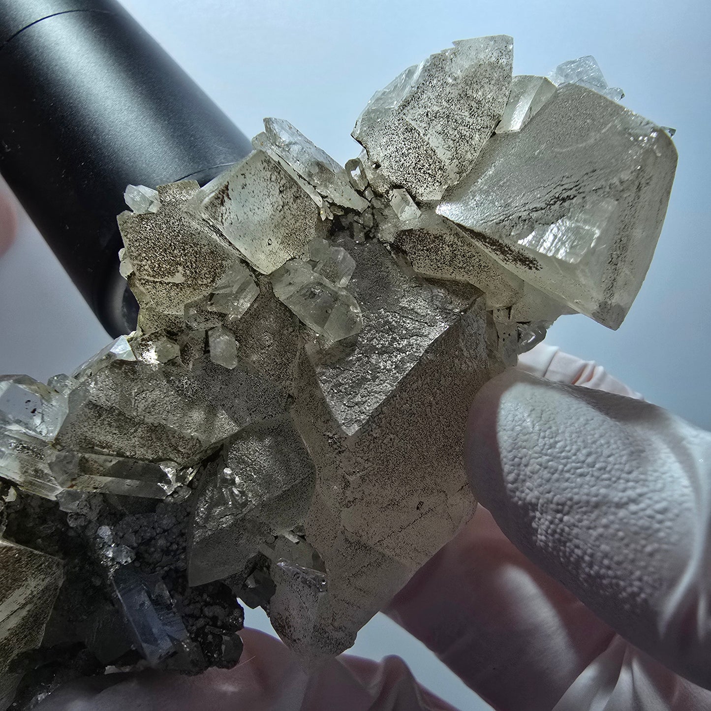 Große Calcit Würfel, Starburst Quarz Stufe Streep Mine Goboboseb Namibia 112*42*36mm #13286