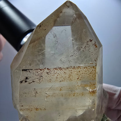 Große Phantom Rauchquarz, Fluorit, Muskovit Stufe Erongo, Namibia 83*50*45mm #13289