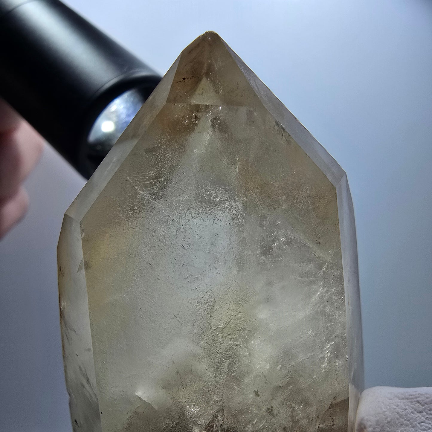 Große Phantom Rauchquarz, Fluorit, Muskovit Stufe Erongo, Namibia 83*50*45mm #13289