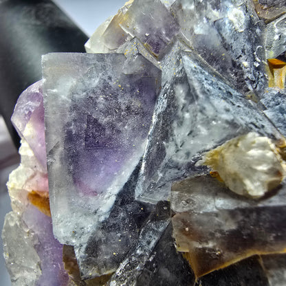 Große Phantom Fluorit Würfel Stufe, lila weiß Okorusu, Namibia 110*71*35mm #13304