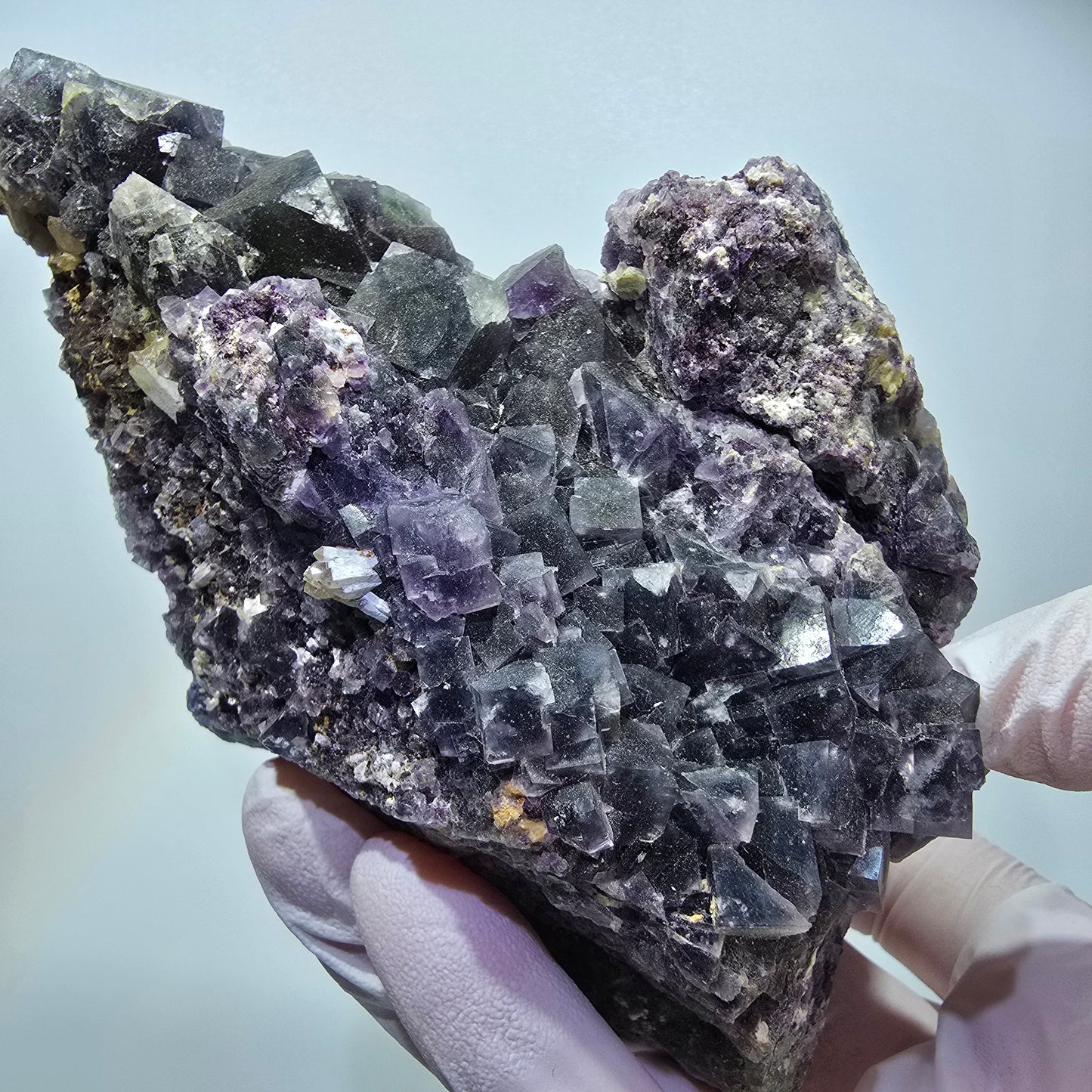 XL Phantom Fluorit Würfel Stufe, grün lila Okorusu, Namibia 137*74*51mm #13307