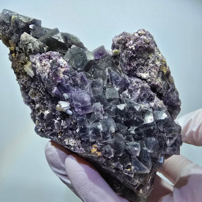 XL Phantom Fluorit Würfel Stufe, grün lila Okorusu, Namibia 137*74*51mm #13307