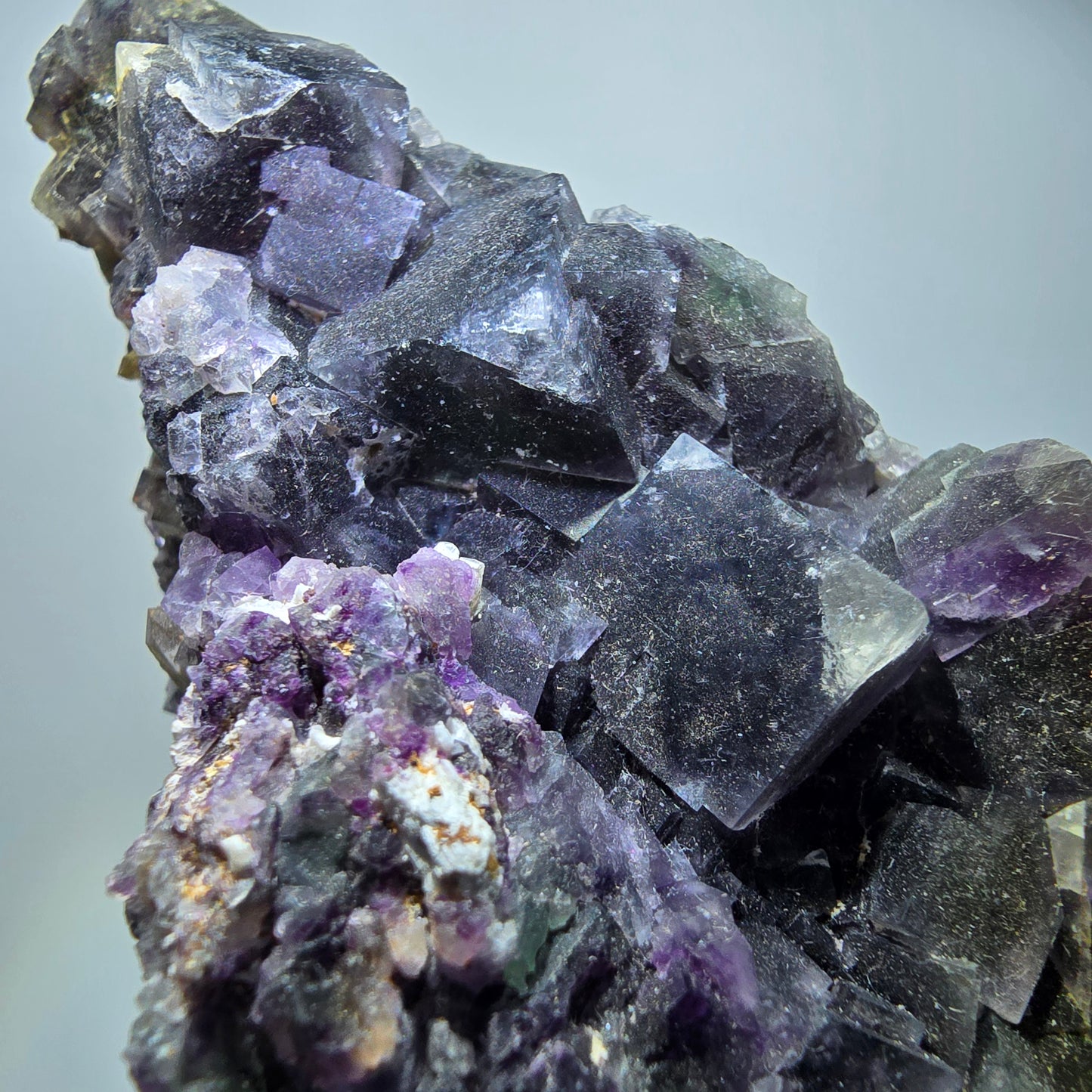 XL Phantom Fluorit Würfel Stufe, grün lila Okorusu, Namibia 137*74*51mm #13307