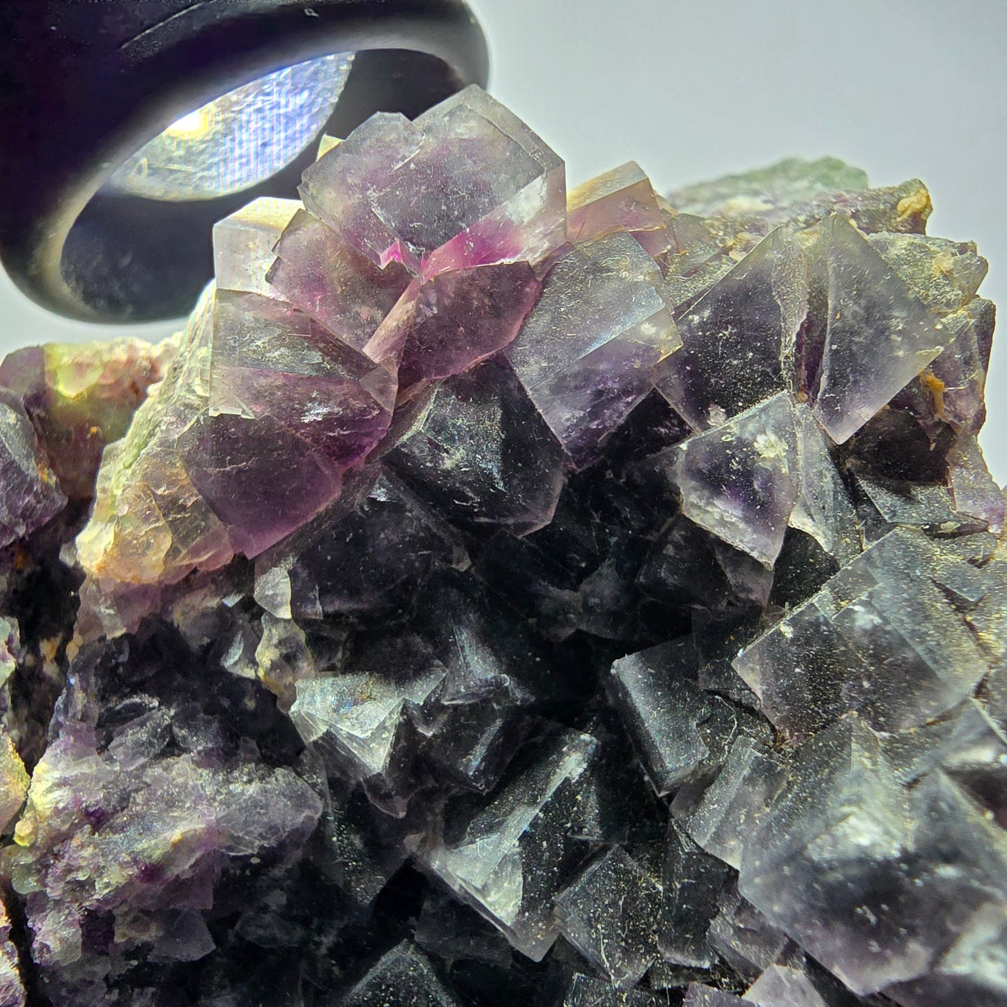 XL Phantom Fluorit Würfel Stufe, grün lila Okorusu, Namibia 137*74*51mm #13307