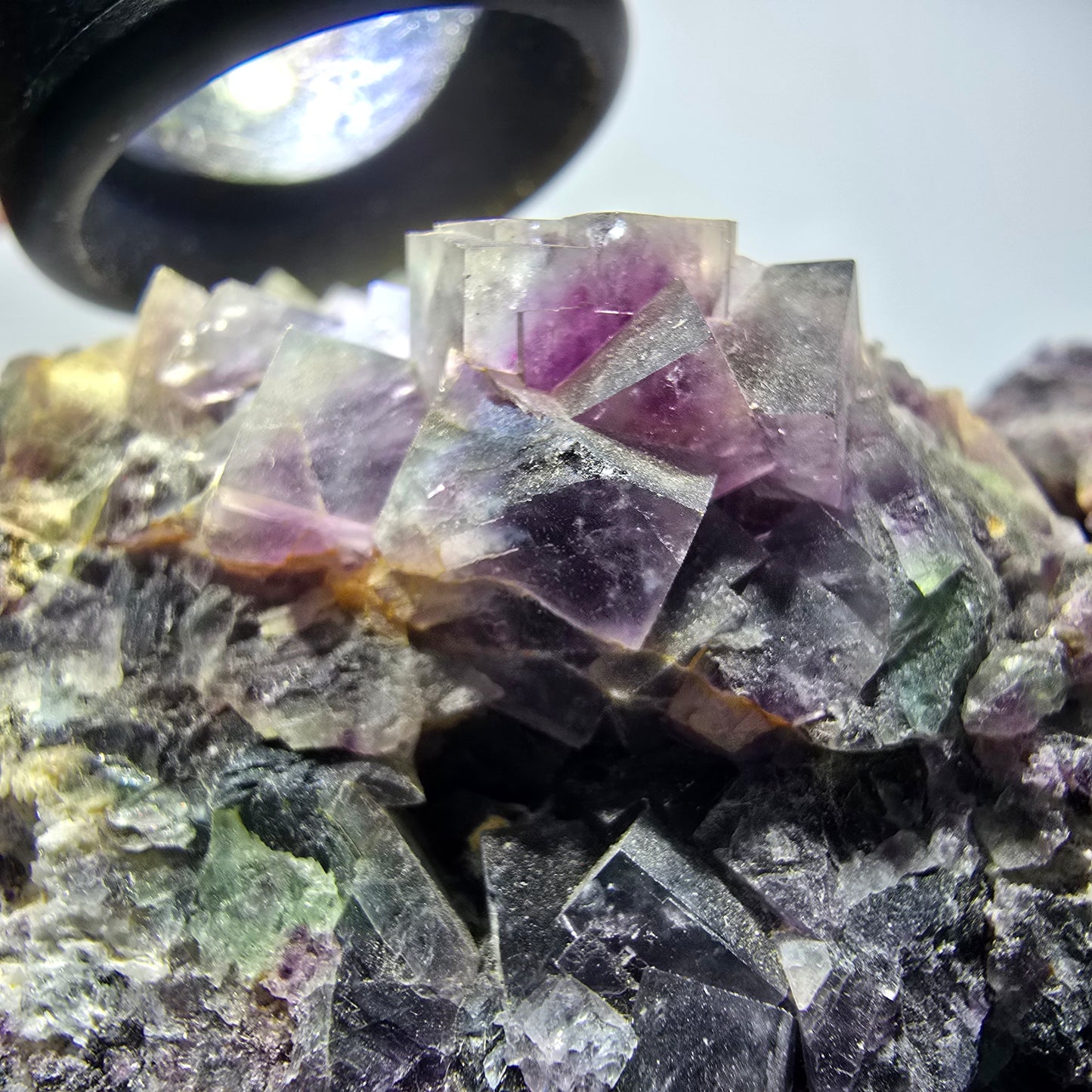 XL Phantom Fluorit Würfel Stufe, grün lila Okorusu, Namibia 137*74*51mm #13307
