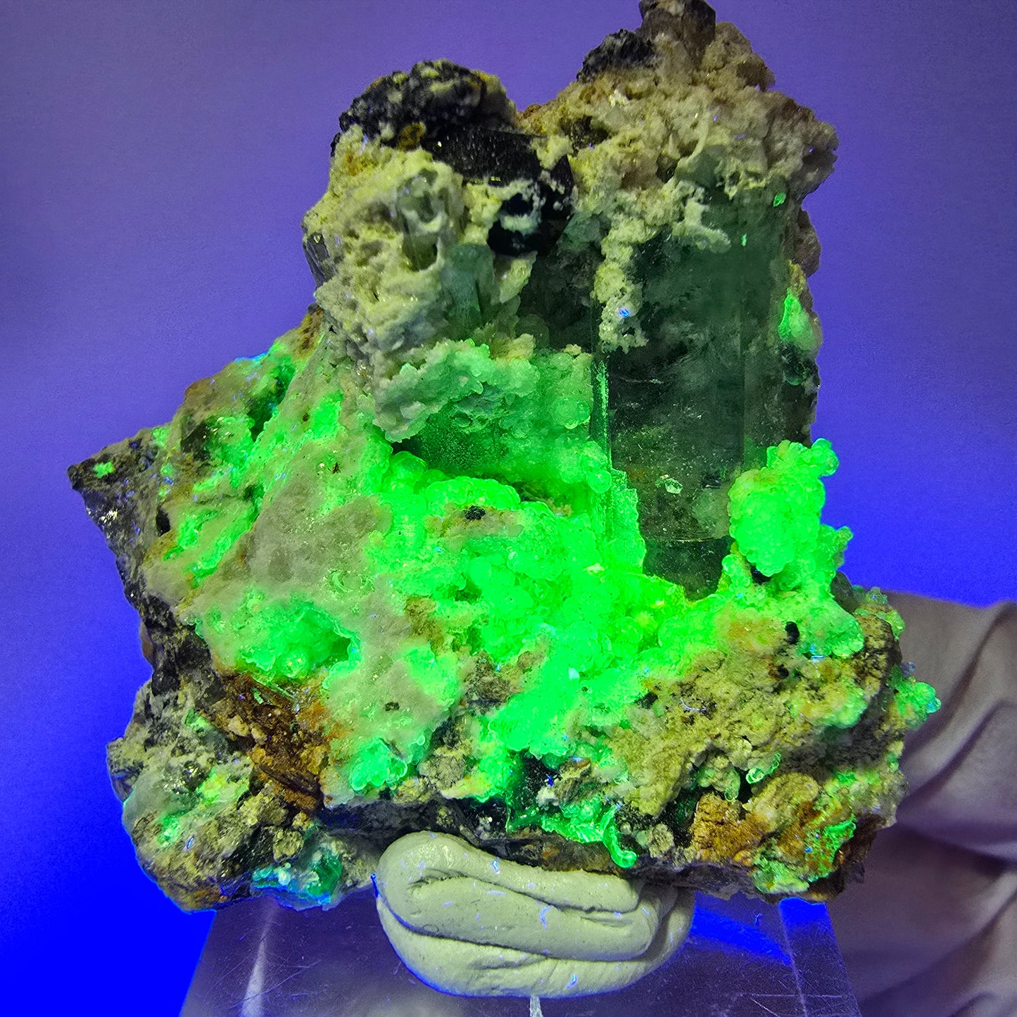 Seltene Aquamarin, Hyalit Opal, Orthoklas Stufe Erongo Namibia 46*37*33mm #13324