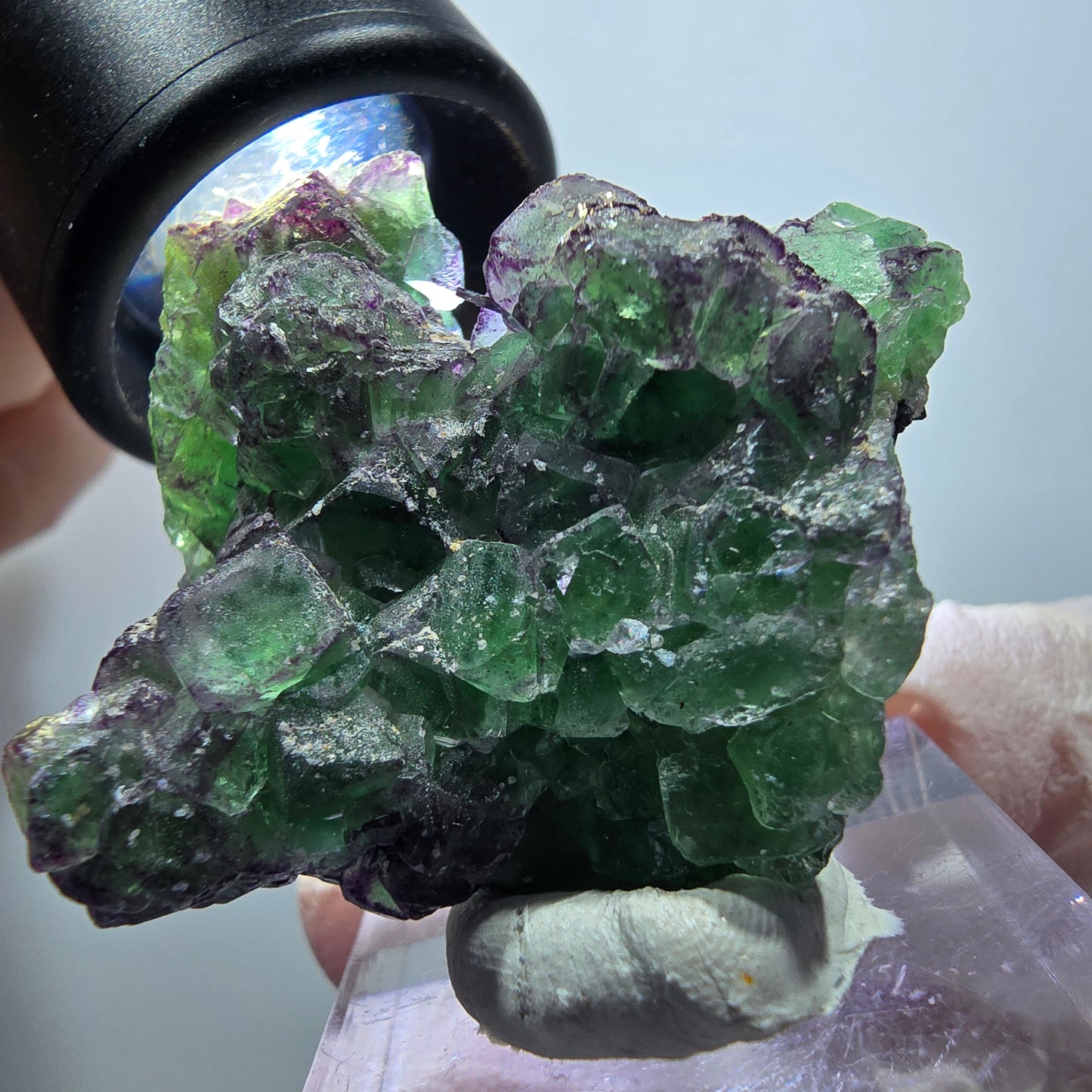 Phantom Fluorit, Schörl Turmalin, Muskovit Stufe Erongo Namibia 42*38*20mm #13329