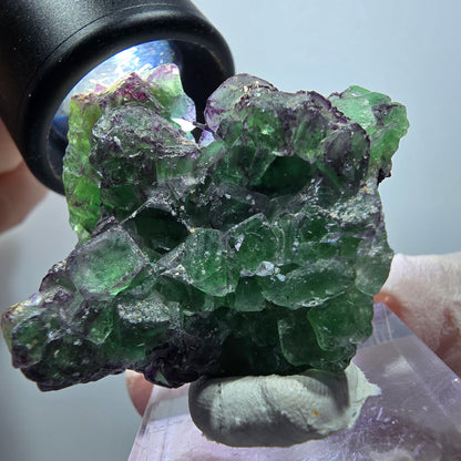 Phantom Fluorit, Schörl Turmalin, Muskovit Stufe Erongo Namibia 42*38*20mm #13329