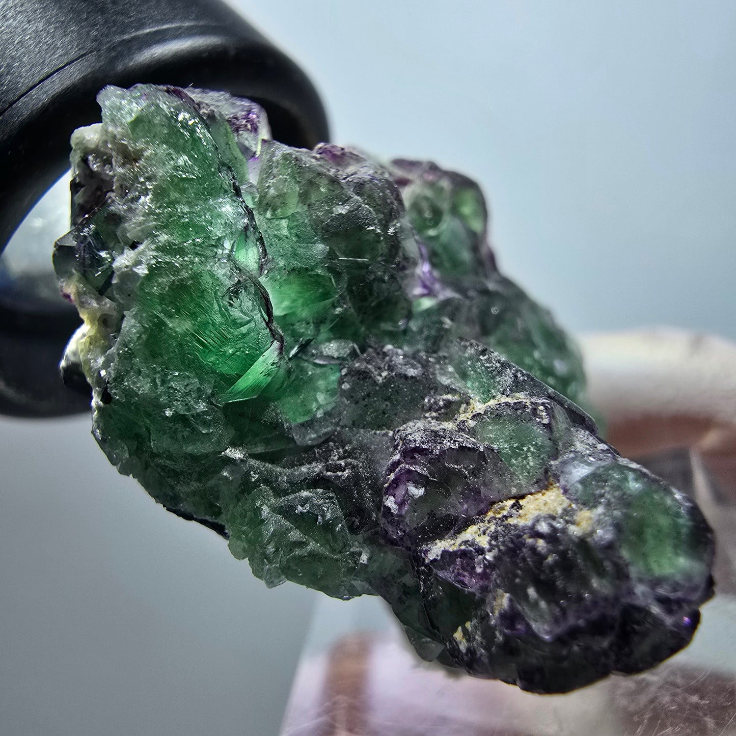 Phantom Fluorit, Schörl Turmalin, Muskovit Stufe Erongo Namibia 42*38*20mm #13329