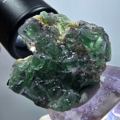 Phantom Fluorit, Schörl Turmalin, Muskovit Stufe Erongo Namibia 30*28*22mm #13330