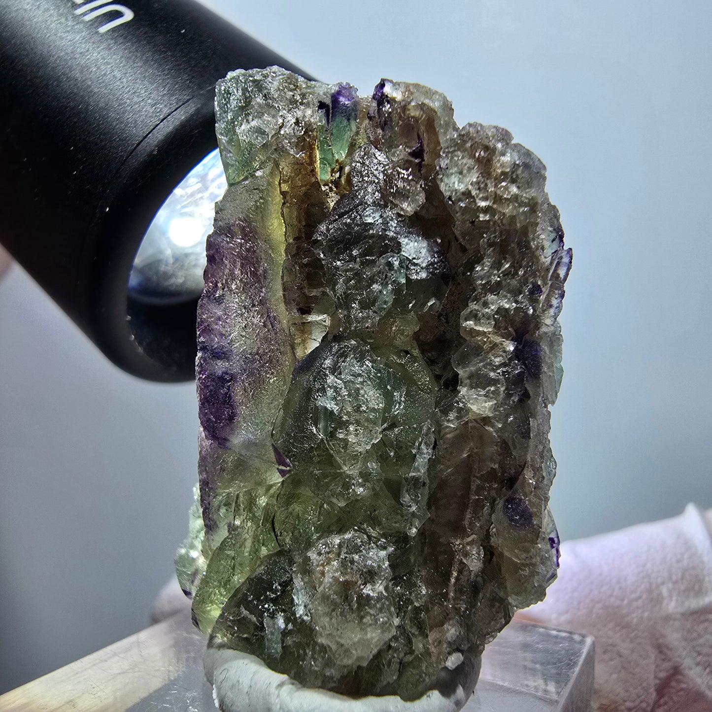 Seltene Phantom Fluorit Formation, grün lila Erongo Namibia 37*25*20mm #13336