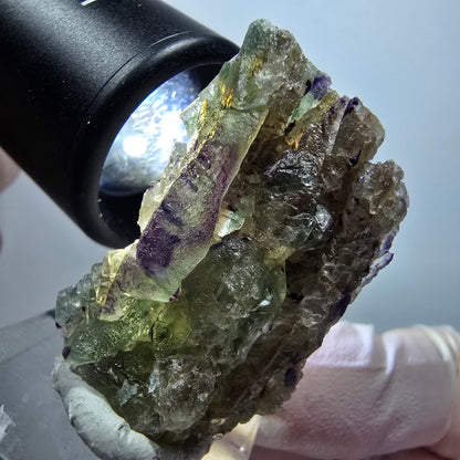 Seltene Phantom Fluorit Formation, grün lila Erongo Namibia 37*25*20mm #13336