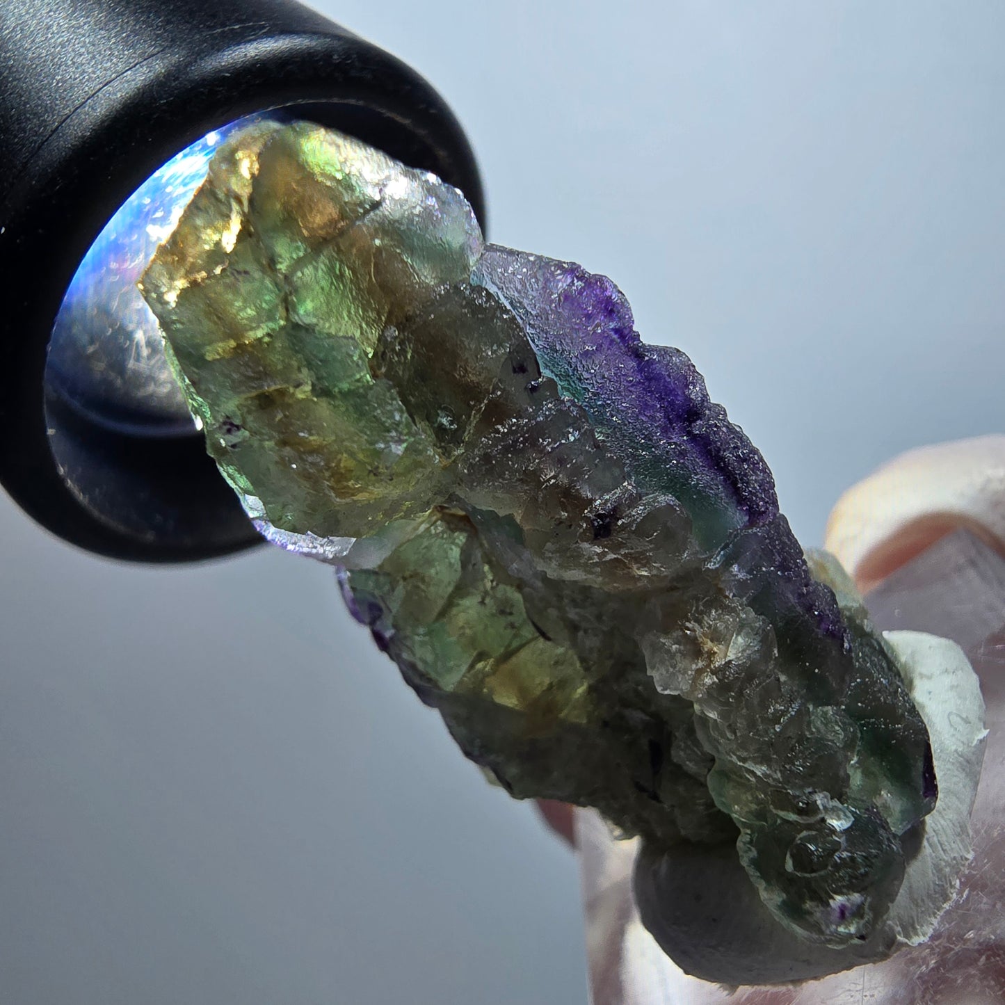 Seltene Phantom Fluorit Formation, grün lila Erongo Namibia 37*25*20mm #13336