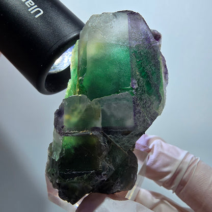 Phantom Fluorit, hexagonal, Goshenit (Beryl), Schörl Turmalin Erongo Namibia 61*41*29mm #13337
