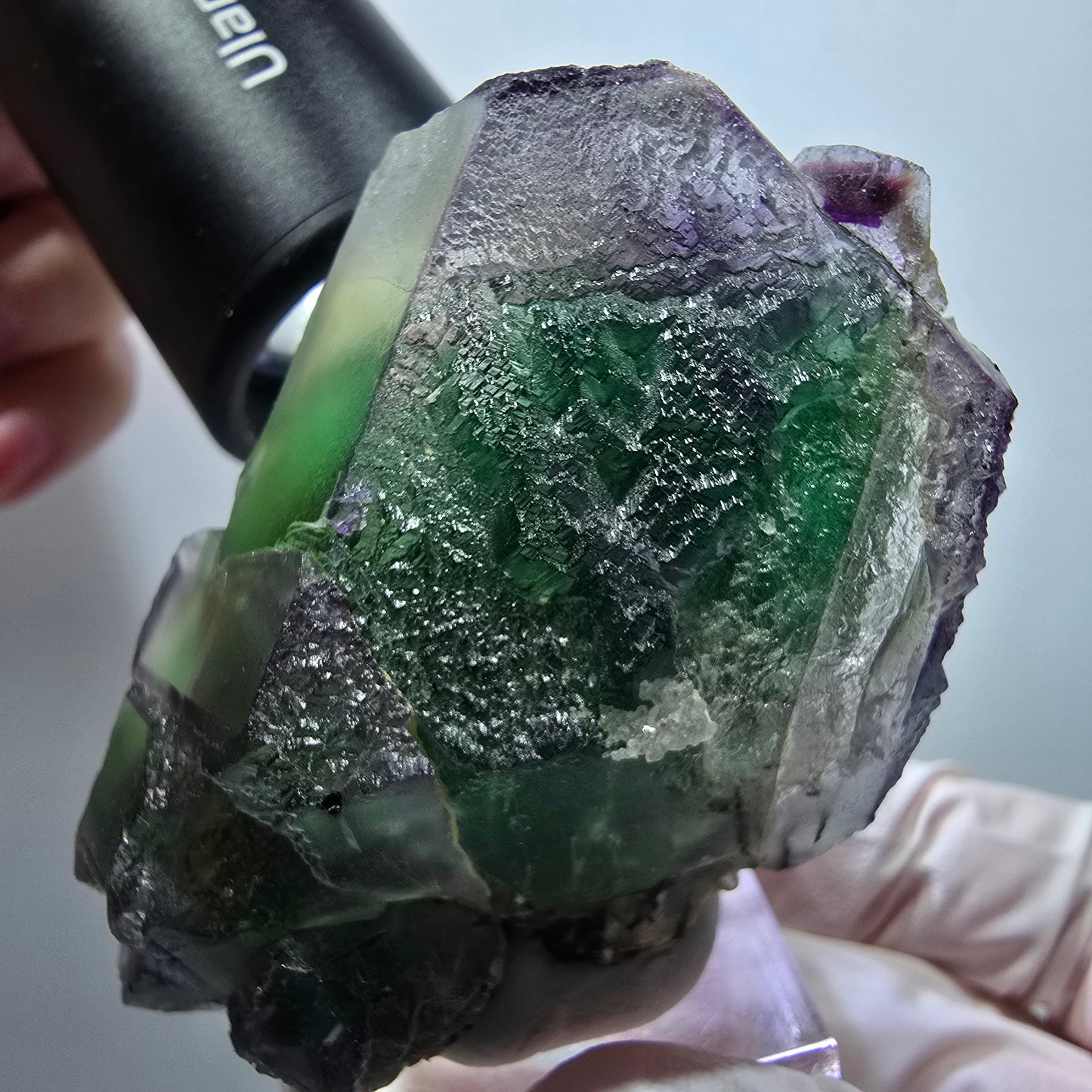 Phantom Fluorit, hexagonal, Goshenit (Beryl), Schörl Turmalin Erongo Namibia 61*41*29mm #13337
