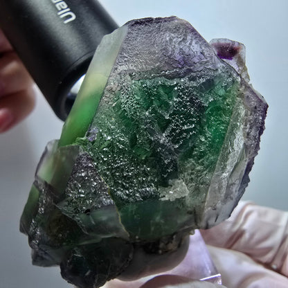 Phantom Fluorit, hexagonal, Goshenit (Beryl), Schörl Turmalin Erongo Namibia 61*41*29mm #13337