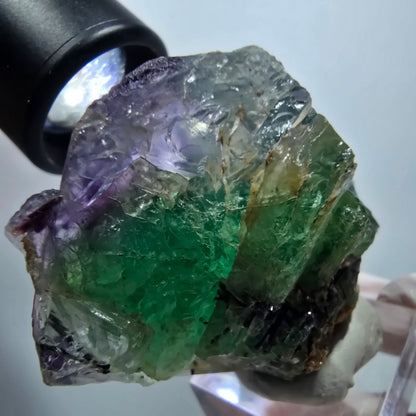 Phantom Fluorit, hexagonal, Goshenit (Beryl), Schörl Turmalin Erongo Namibia 61*41*29mm #13337