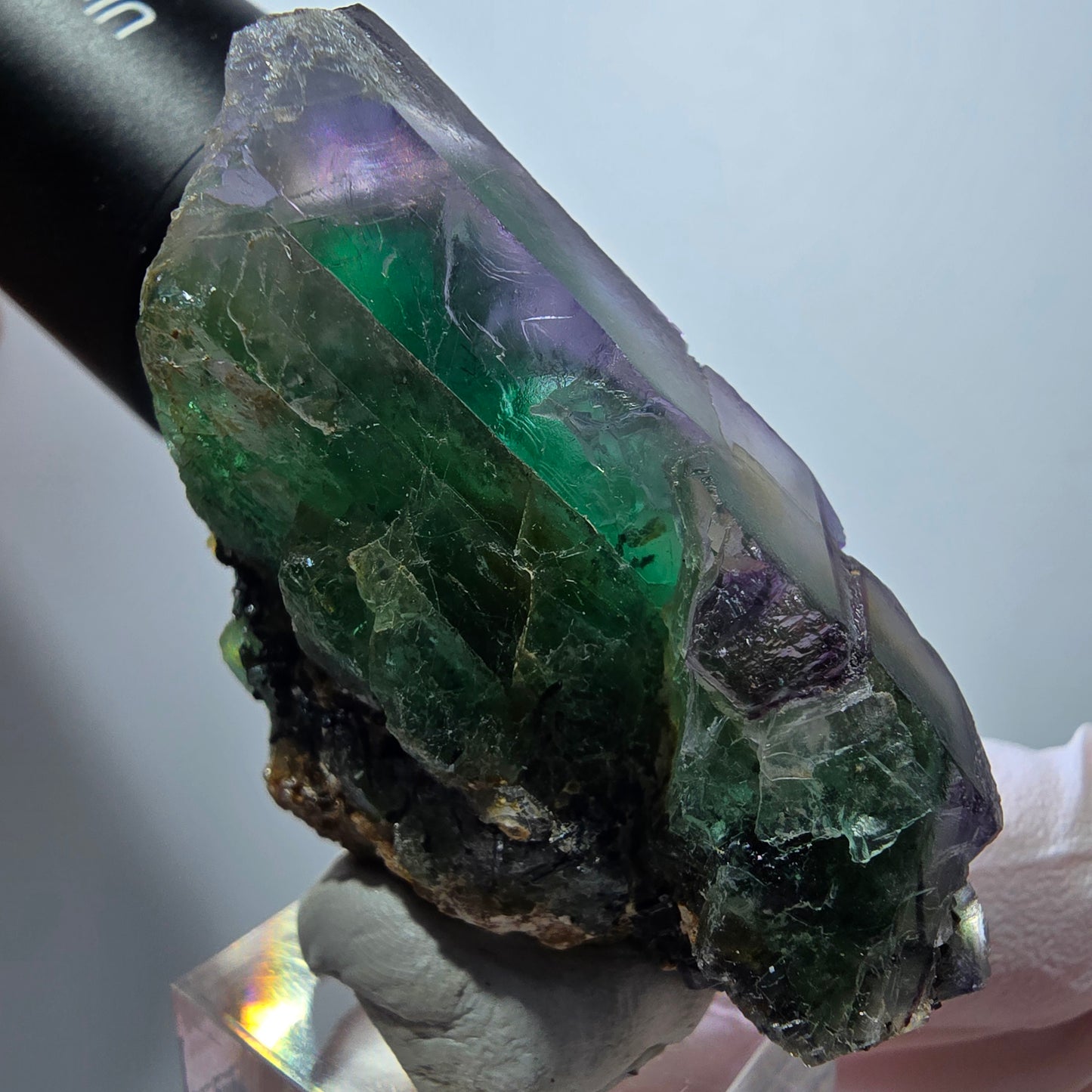 Phantom Fluorit, hexagonal, Goshenit (Beryl), Schörl Turmalin Erongo Namibia 61*41*29mm #13337