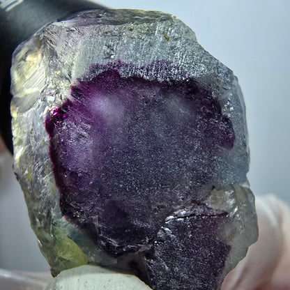Seltene Phantom Fluorit Würfel Stufe, lila blau gestuft Omehane, Namibia 38*28*20mm #13340