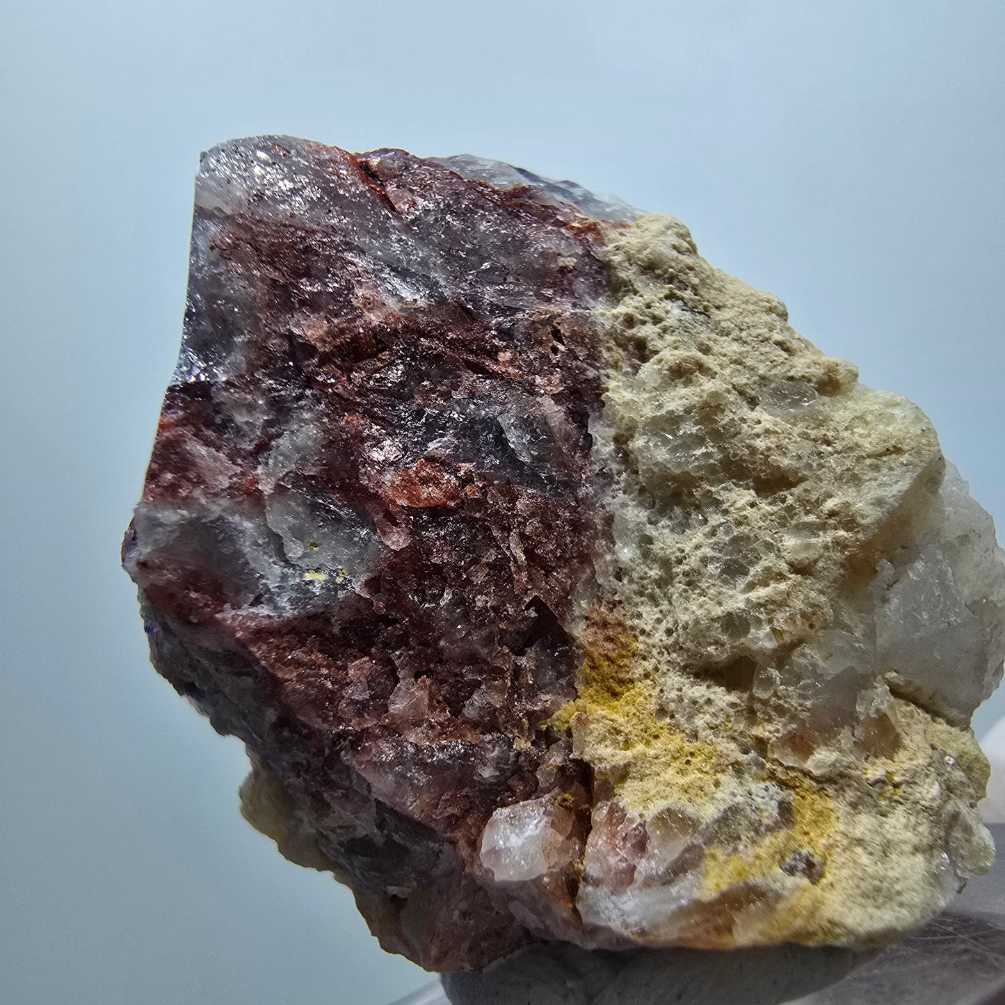 RUNDE Fluorit Kugel-Kristalle auf Quarz Stufe, lila Omehane, Namibia 36*35*26mm #13342