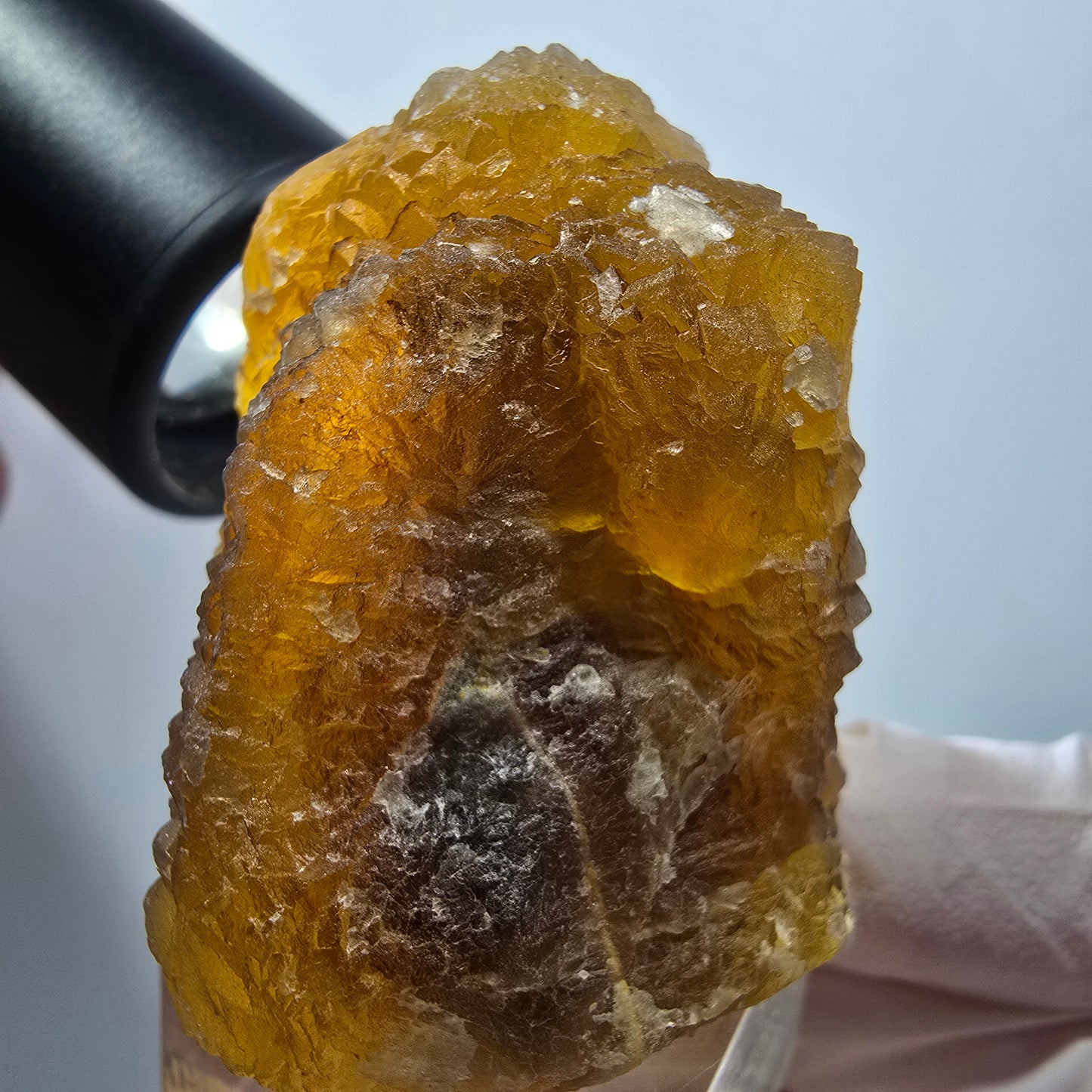 Seltene Phantom Fluorit Würfel, gestuft, gelb Omehane, Namibia 47*44*33mm #13347