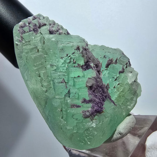 Seltene Phantom Fluorit Würfel, gestuft, grün lila Omehane, Namibia 55*52*25mm #13348