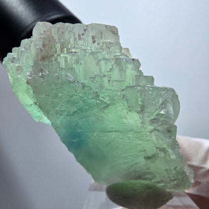 Seltene Phantom Fluorit Würfel, gestuft, grün Omehane, Namibia 53*27*26mm #13350