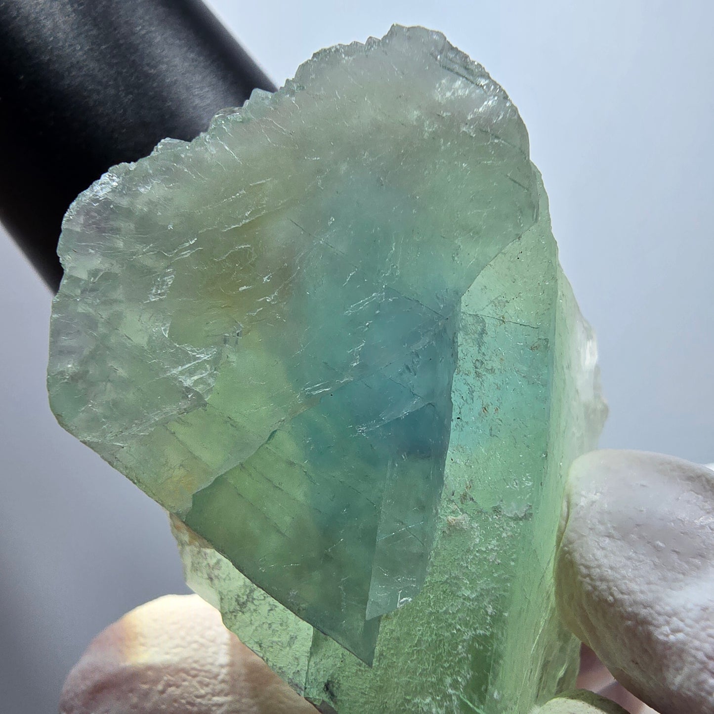Seltene Phantom Fluorit Würfel, gestuft, grün Omehane, Namibia 53*27*26mm #13350