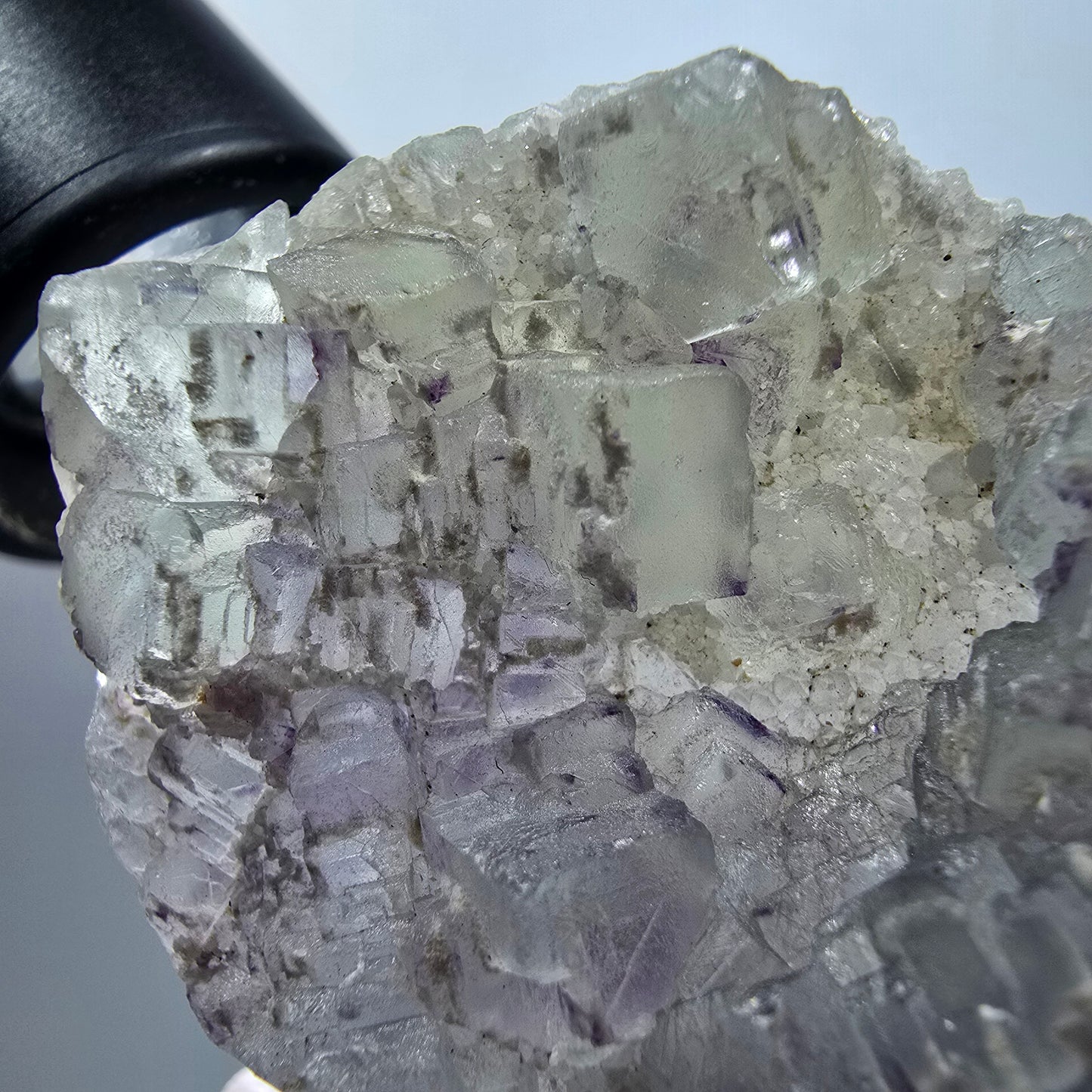Seltene Phantom Fluorit Würfel, gestuft, grün lila Omehane, Namibia 52*40*13mm #13351