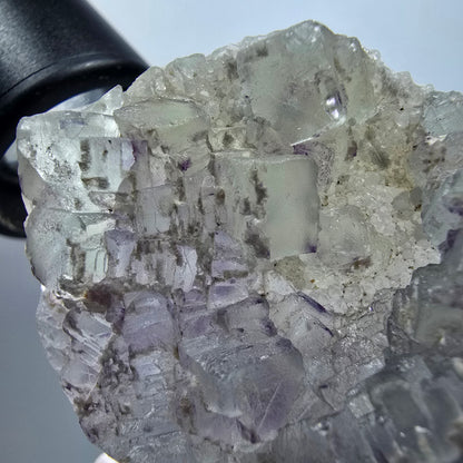 Seltene Phantom Fluorit Würfel, gestuft, grün lila Omehane, Namibia 52*40*13mm #13351