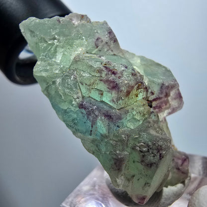 Seltene Phantom Fluorit Würfel, gestuft, grün lila Omehane, Namibia 48*22*29mm #13352