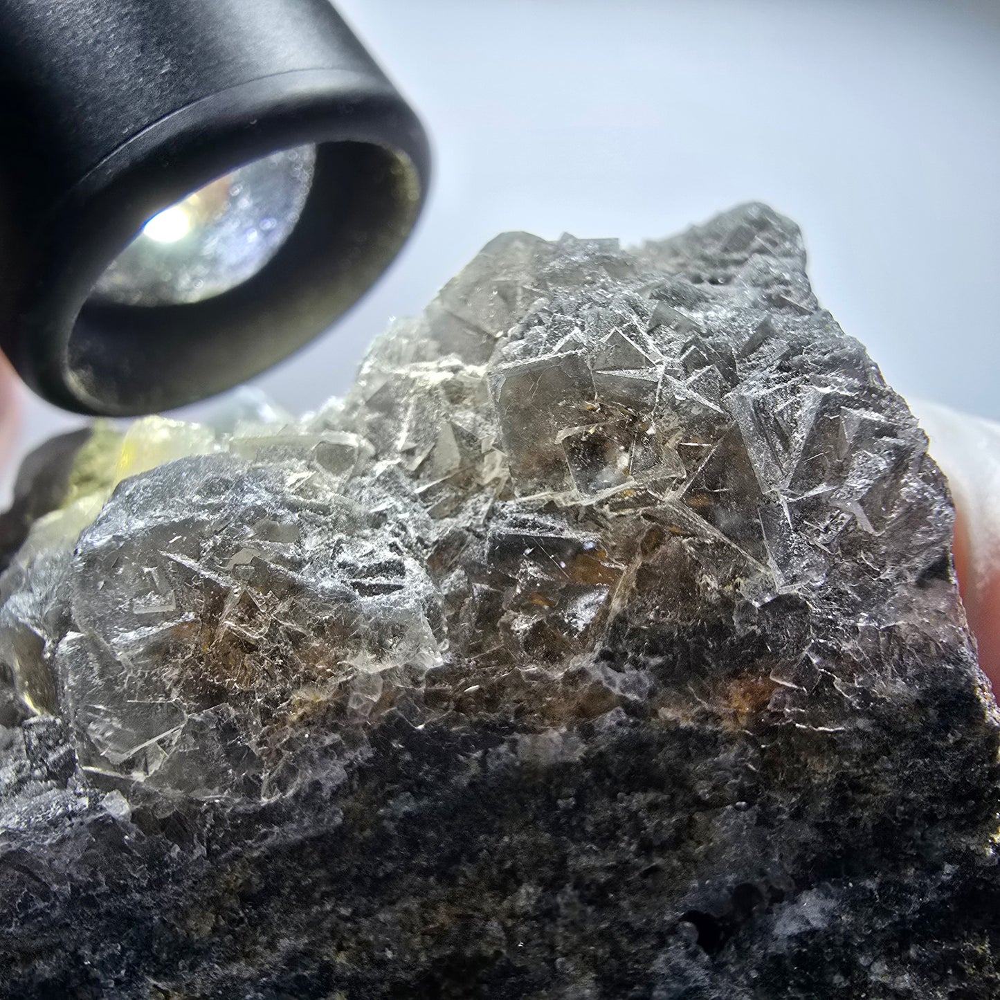 Große Phantom Fluorit Würfel Stufe, lila gestuft Erongo, Namibia 97*72*53mm #13366