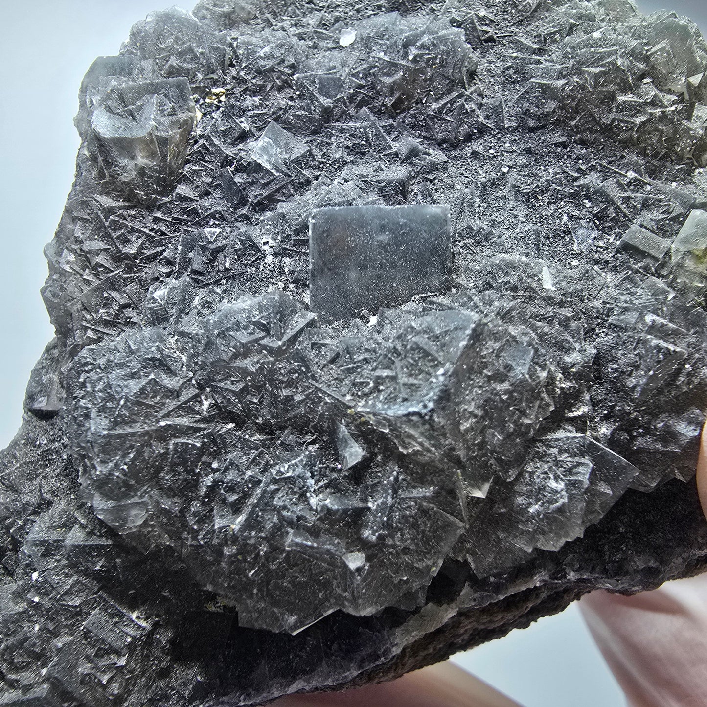Große Phantom Fluorit Würfel Stufe, lila gestuft Erongo, Namibia 97*72*53mm #13366