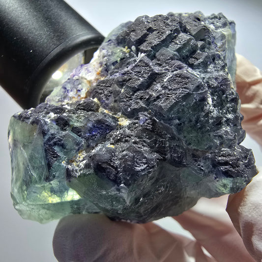 Phantom Fluorit Würfel Stufe, blau grün gestuft Omehane, Namibia 73*55*32mm #13367