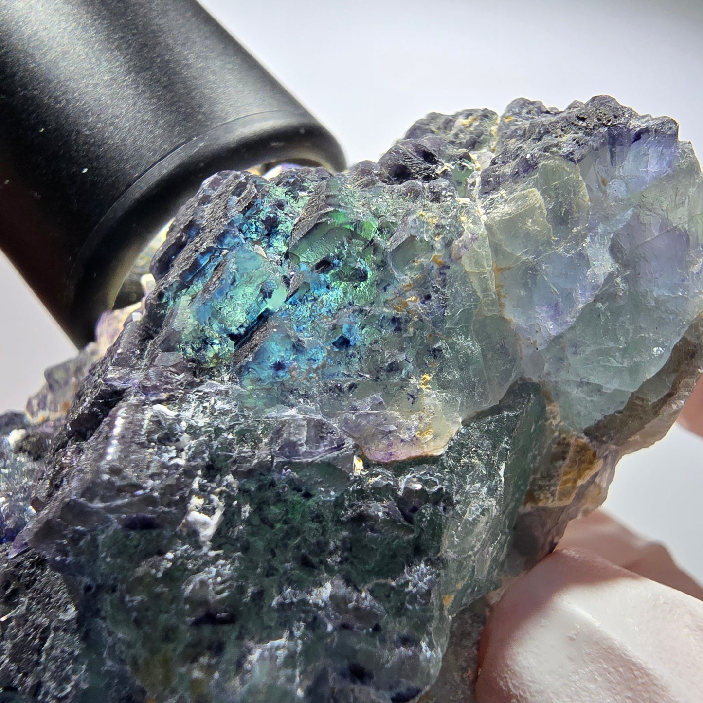Phantom Fluorit Würfel Stufe, blau grün gestuft Omehane, Namibia 73*55*32mm #13367