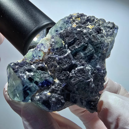 Phantom Fluorit Würfel Stufe, blau grün gestuft Omehane, Namibia 73*55*32mm #13367