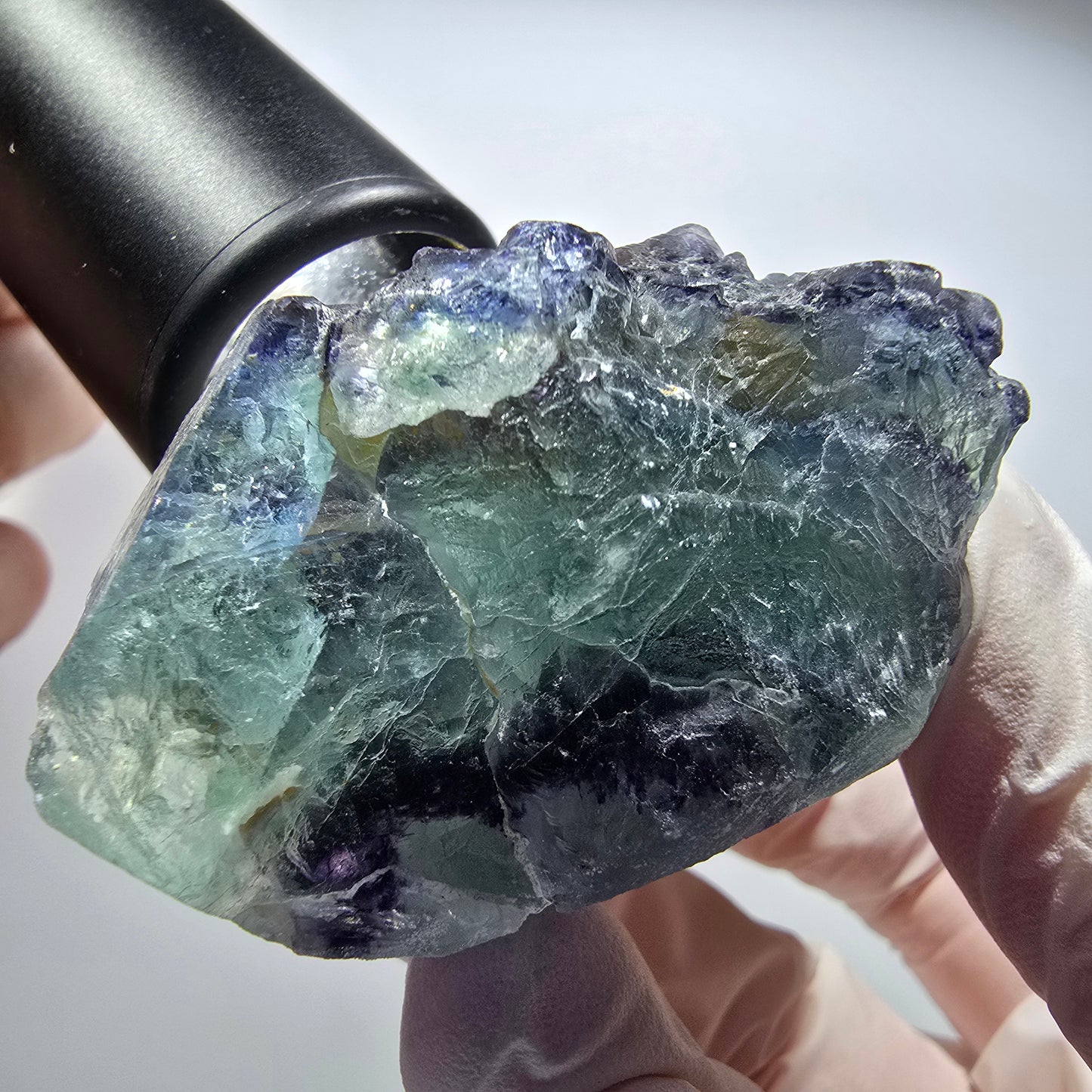 Phantom Fluorit Würfel Stufe, blau grün gestuft Omehane, Namibia 73*55*32mm #13367