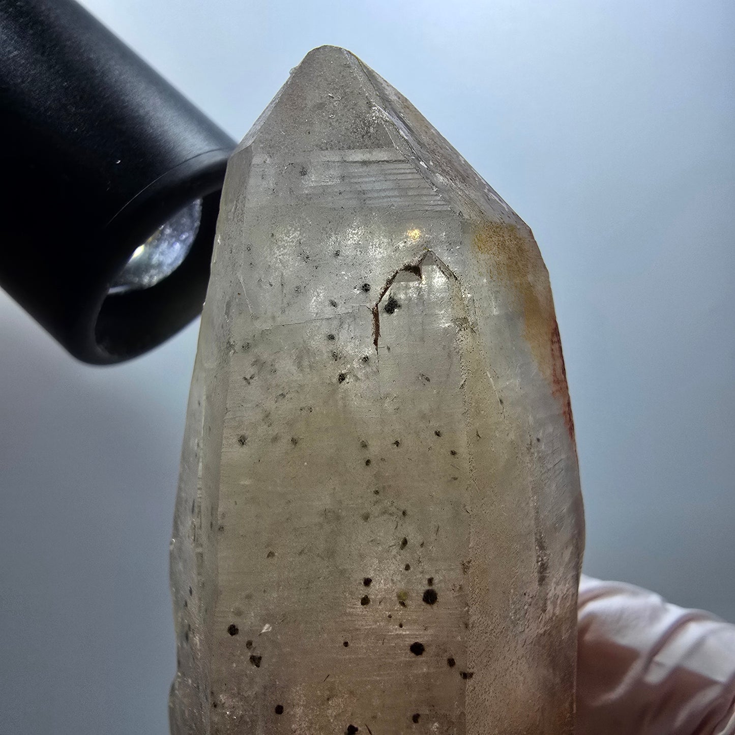 Phantom Skelett Rauchquarz mit Hyalit Opal Erongo, Namibia 90*40*33mm #13371